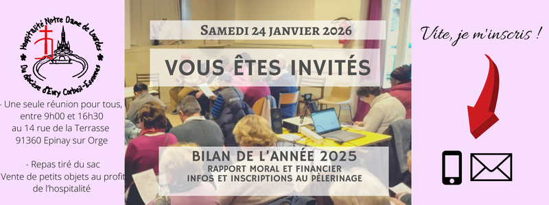 Invitation Bilan année 2025 24 janvier 2026