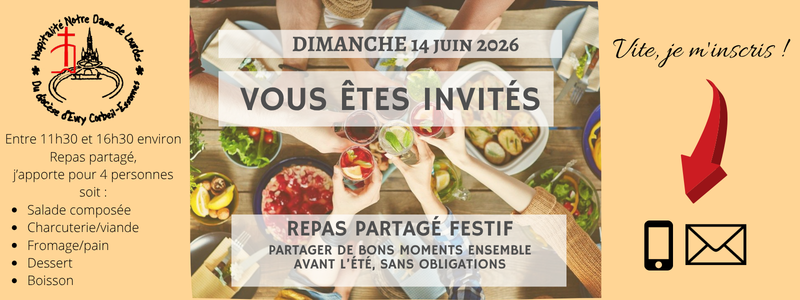 Invitation repas partage 14 06 26